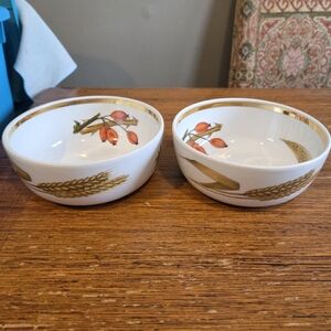 Royal Worcester Evesham Gold Salad/Cereal Bowls - Set Of 2